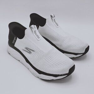 Skechers Max Cushioning Elite  Size 9.5 White Black Athletic Shoes Sneaker